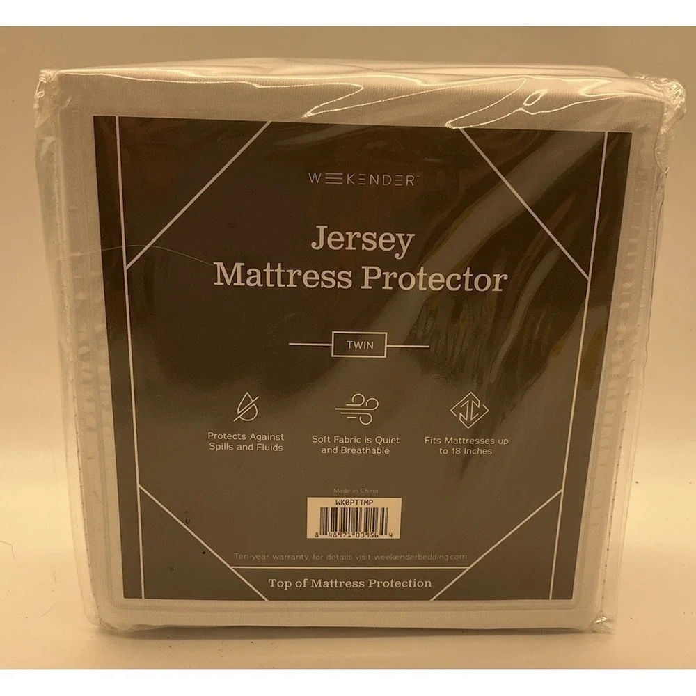 Twin Jersey Weekender WATERPROOF Mattress Protector 10 Yr Warranty 18in Pocket